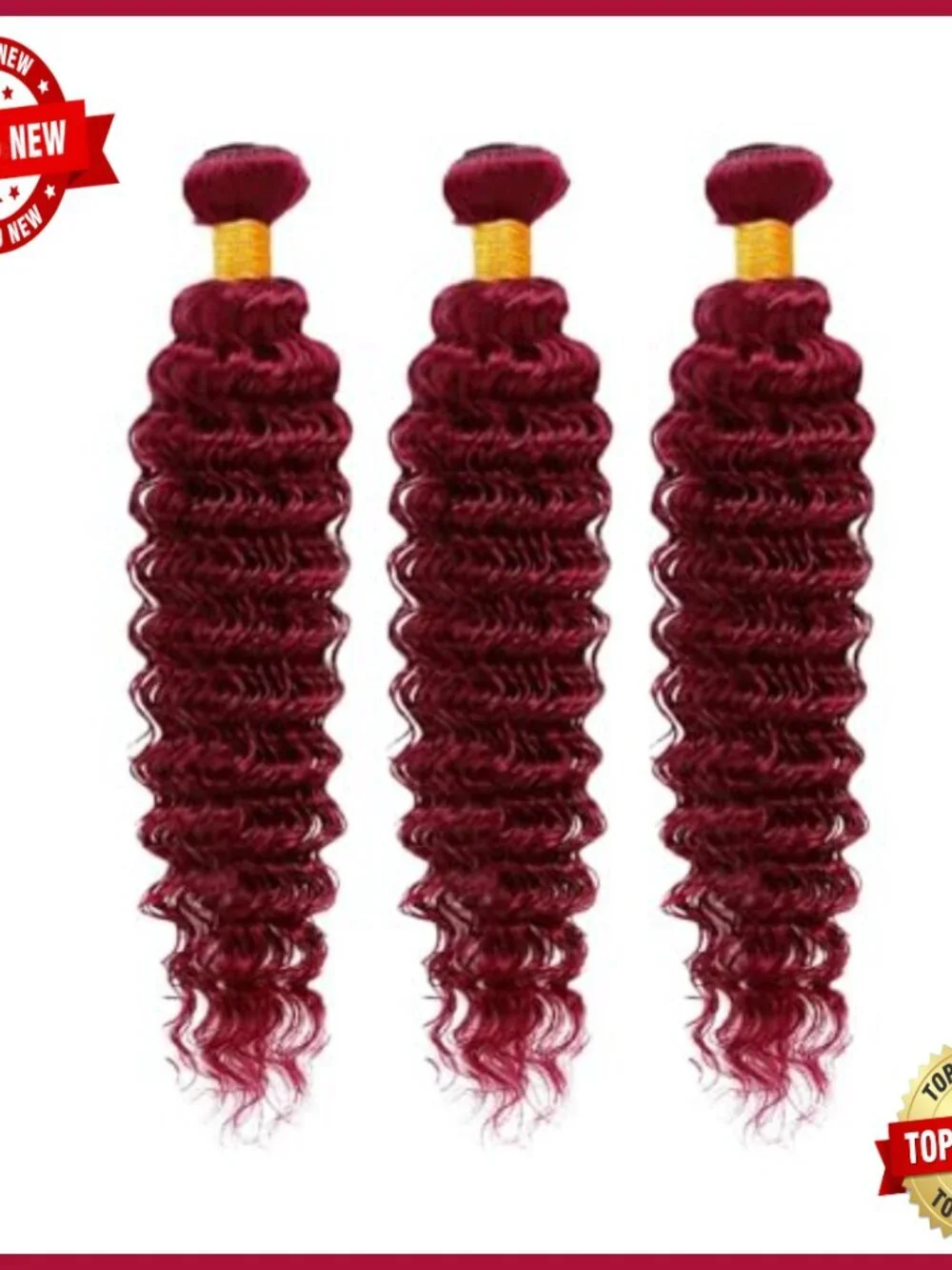 Brazilian Virgin Human Hair Extensions Deep Wave 3 Bundles 26-30 Inch